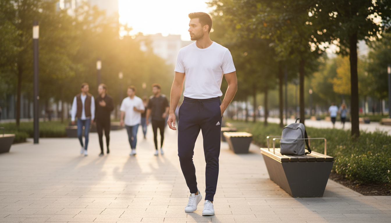Adidas Men’s Blue Printed Trousers: Fit, Style, Care