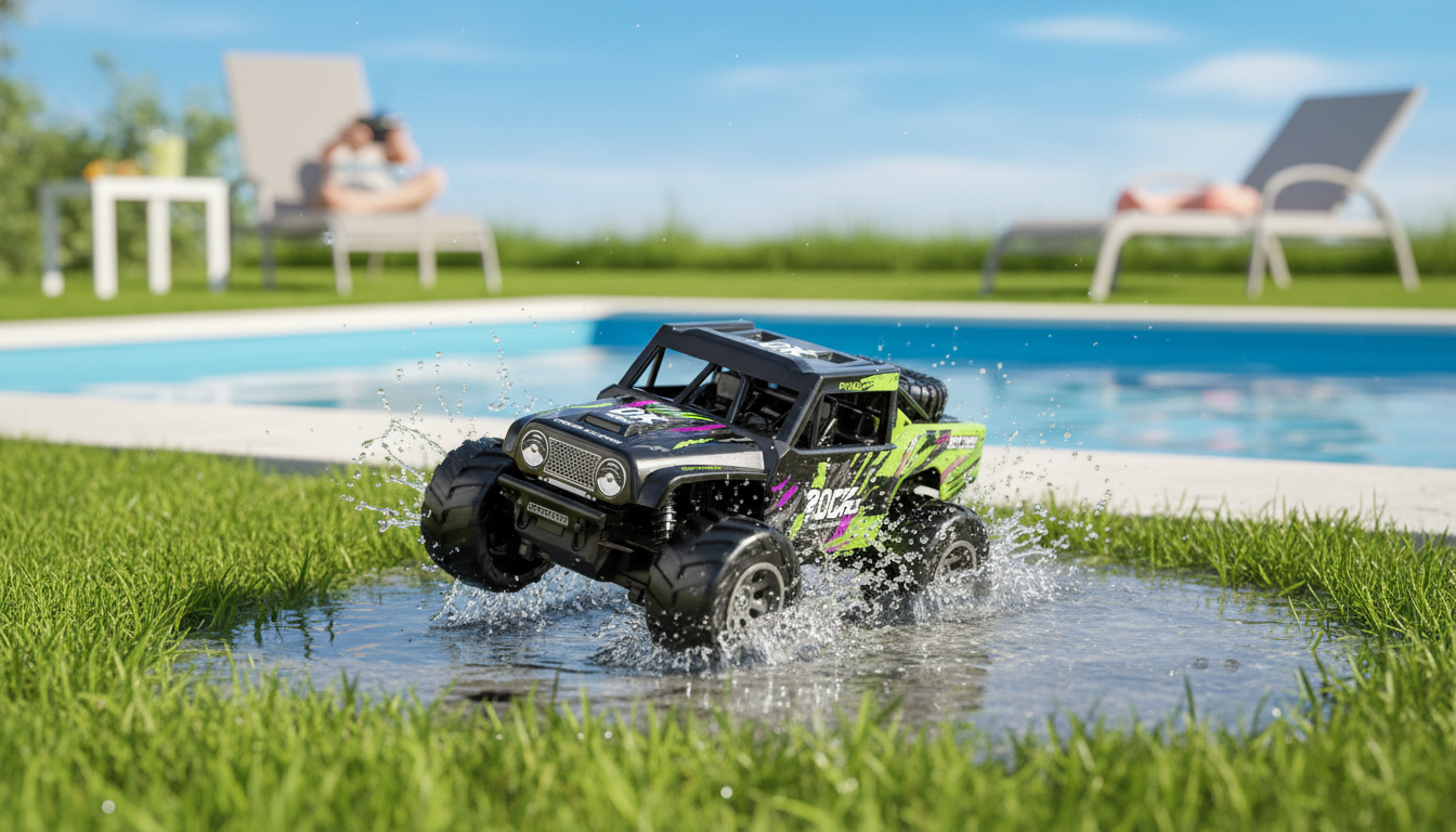 Amphibious 4WD RC Car for Puddles, Grass & Pools