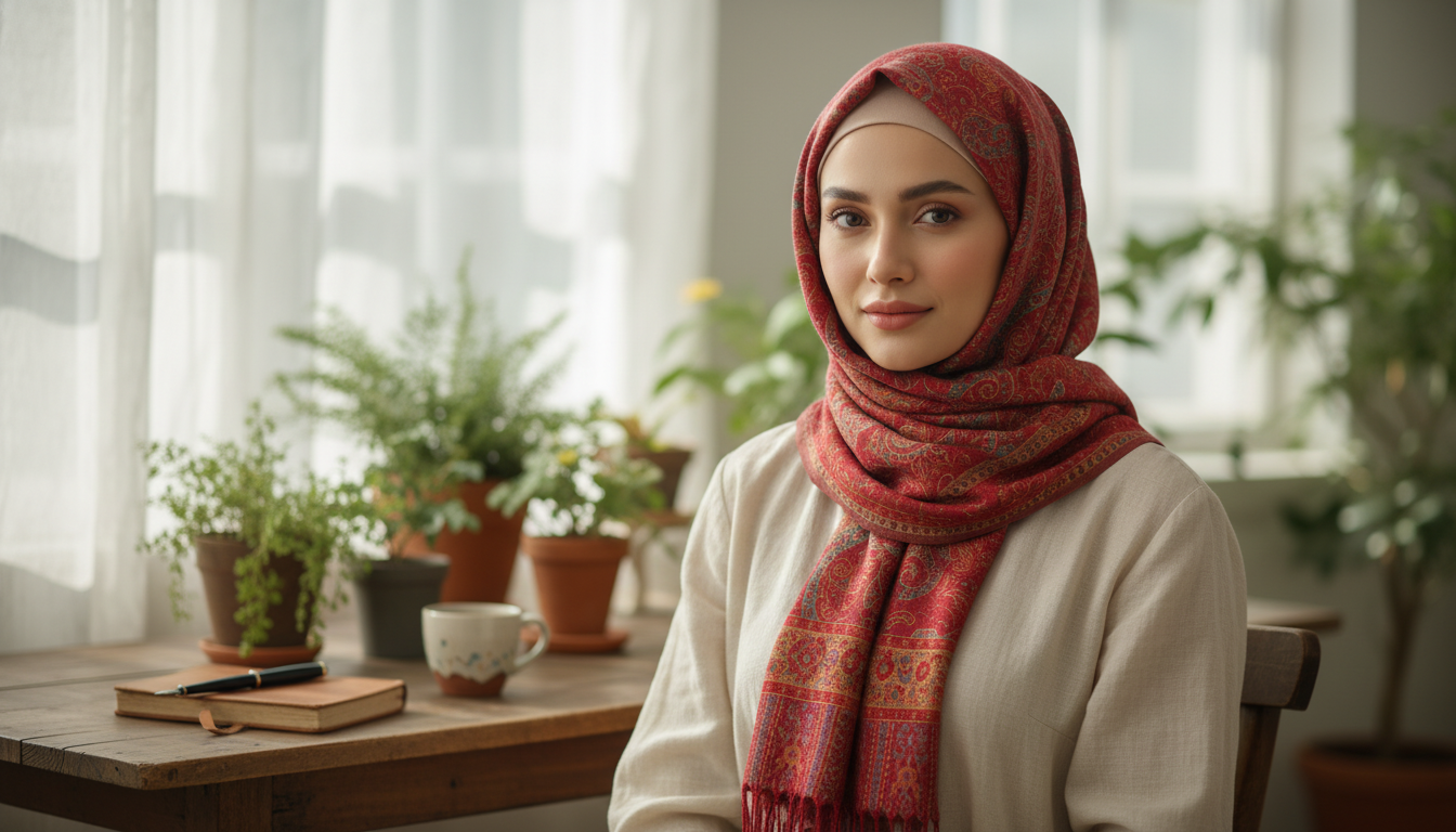 Boho Long Hijab Scarf: Easy Drapes & Full Coverage