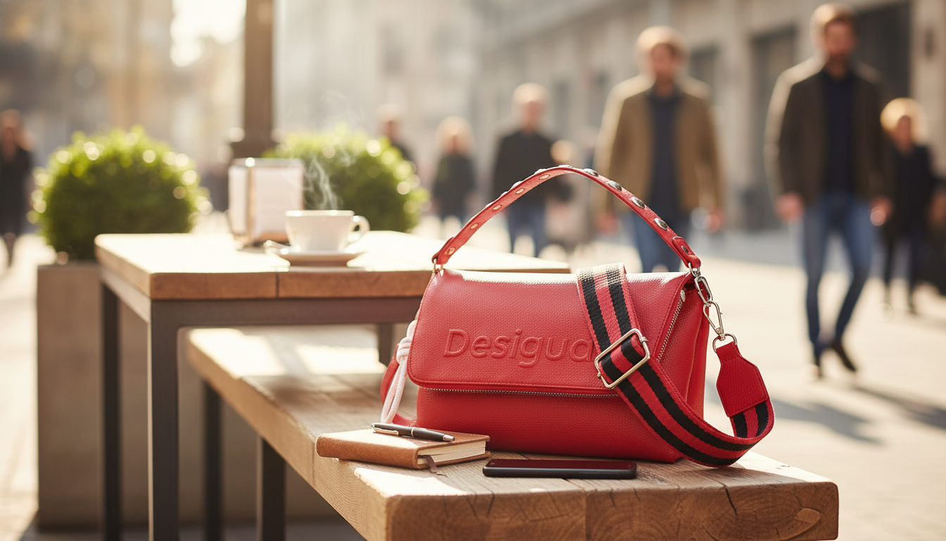 Desigual Red Shoulder Strap Handbag: Small & Stylish