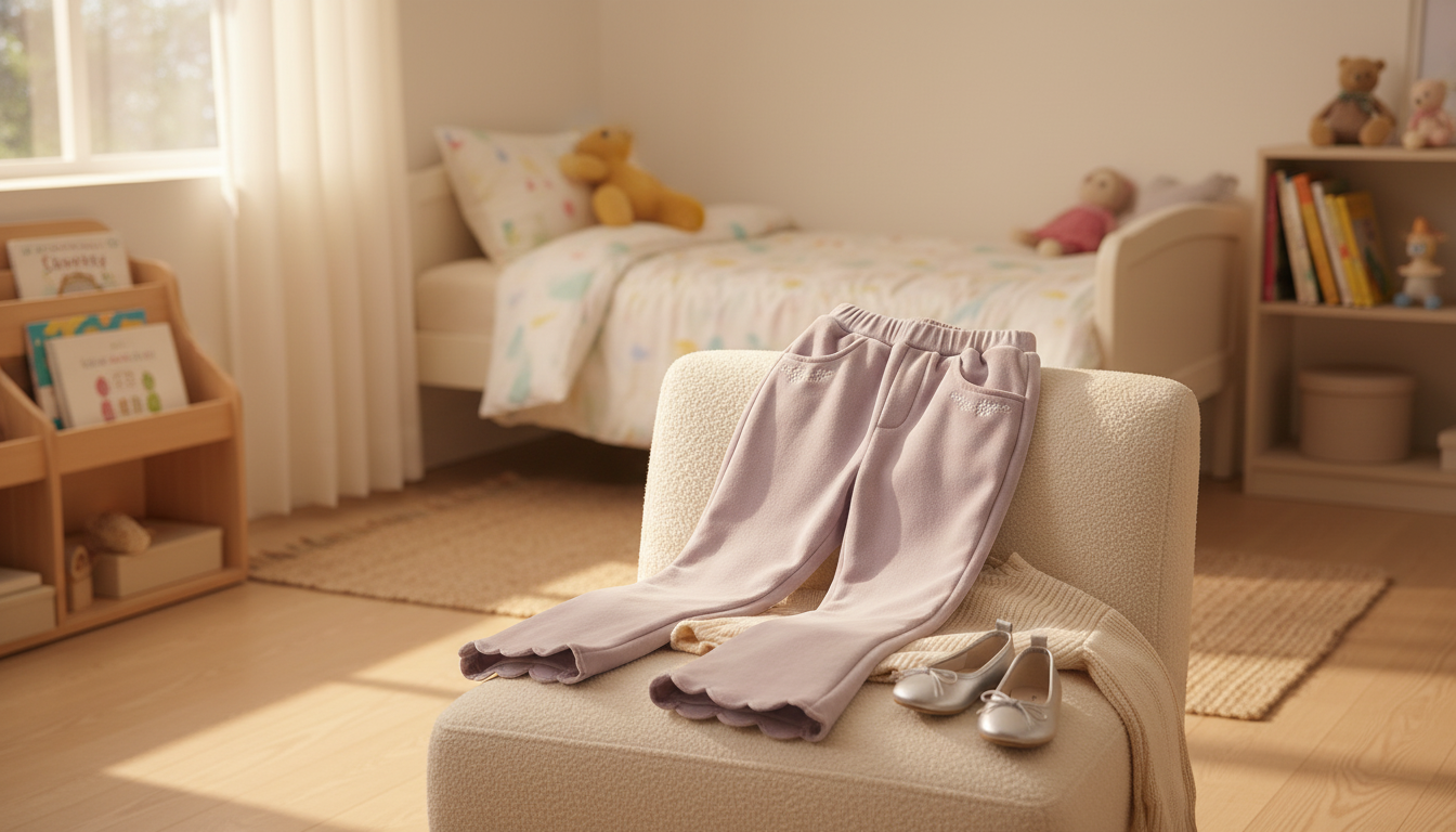 Girls' Bootcut Velvet Pants: Loose Fit, Elastic Waist Guide