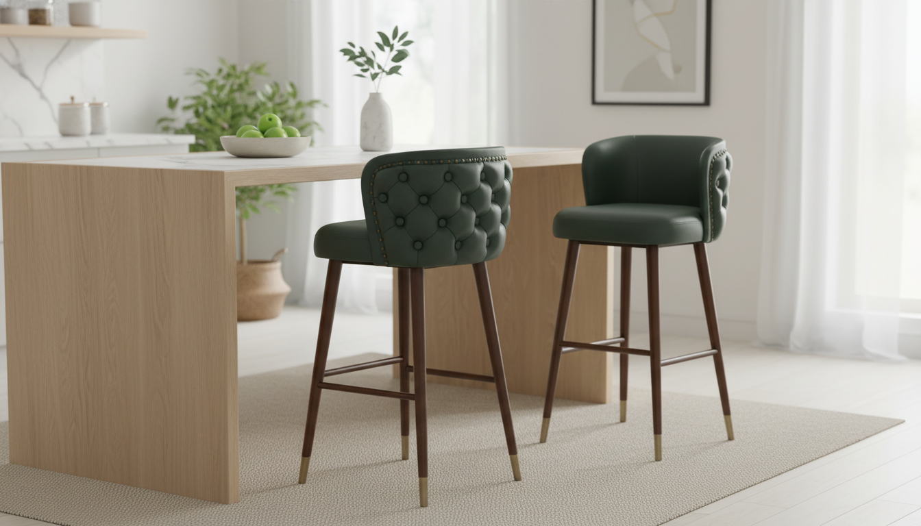 Minimalist High-Back Wood Bar Stools: Sizing & Comfort