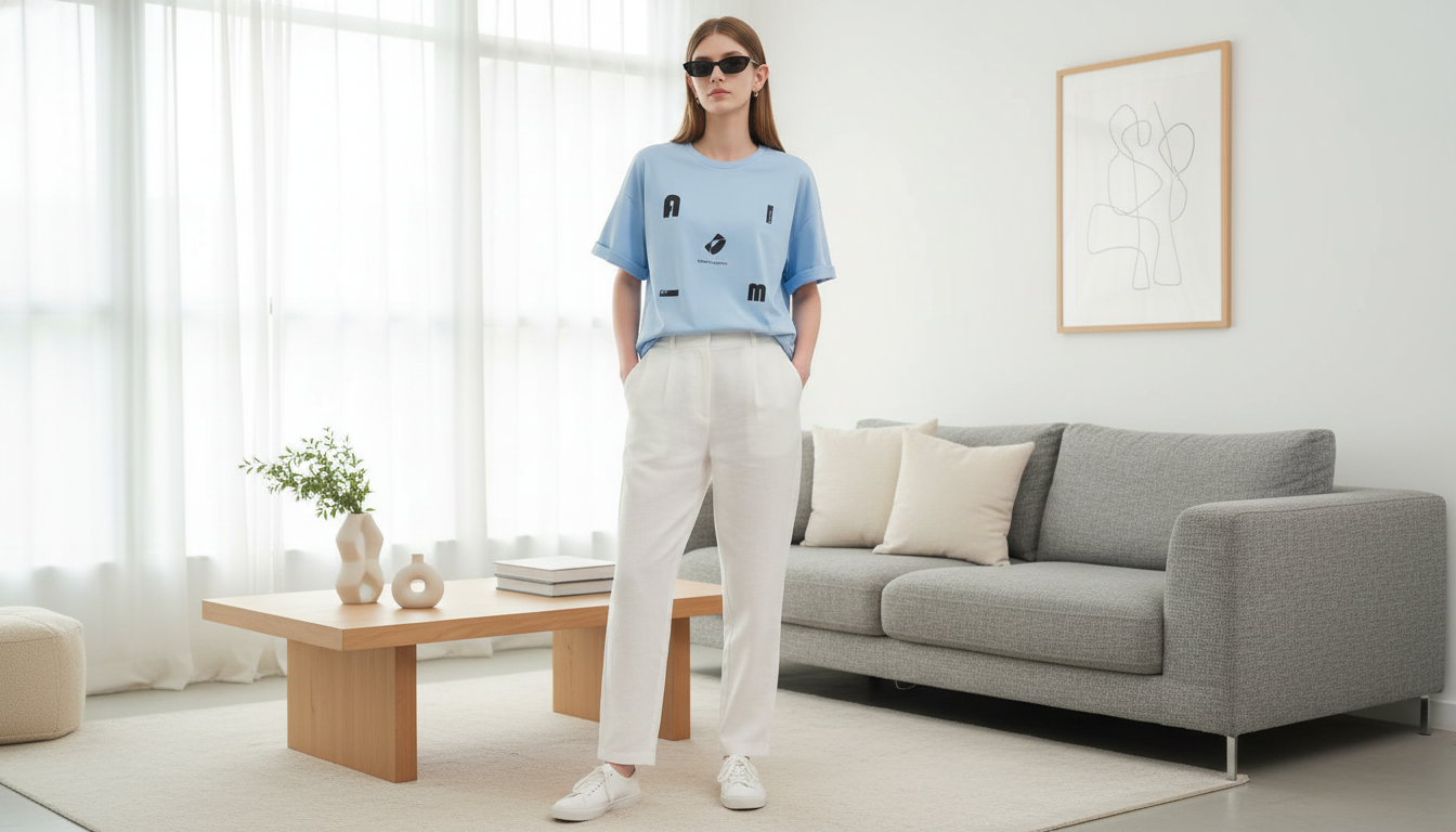 Minimalist Letter-Print Pullover Top: Fit, Fabric & Styling