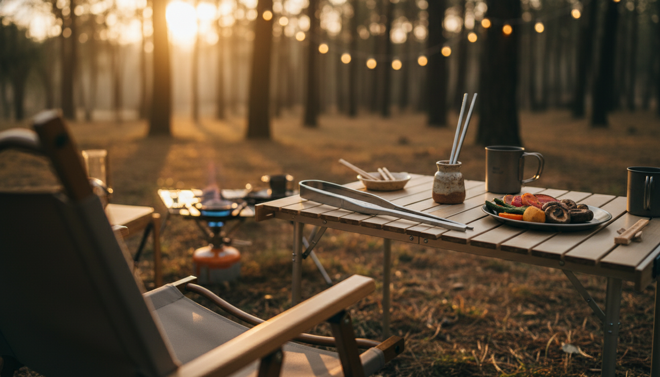 MOBI GARDEN Titanium Fit: Compact Camp Dining Station