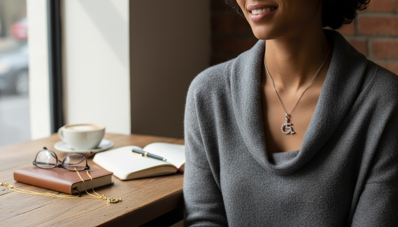 Moissanite Wheelchair Pendant Necklace: Sparkle & Meaning