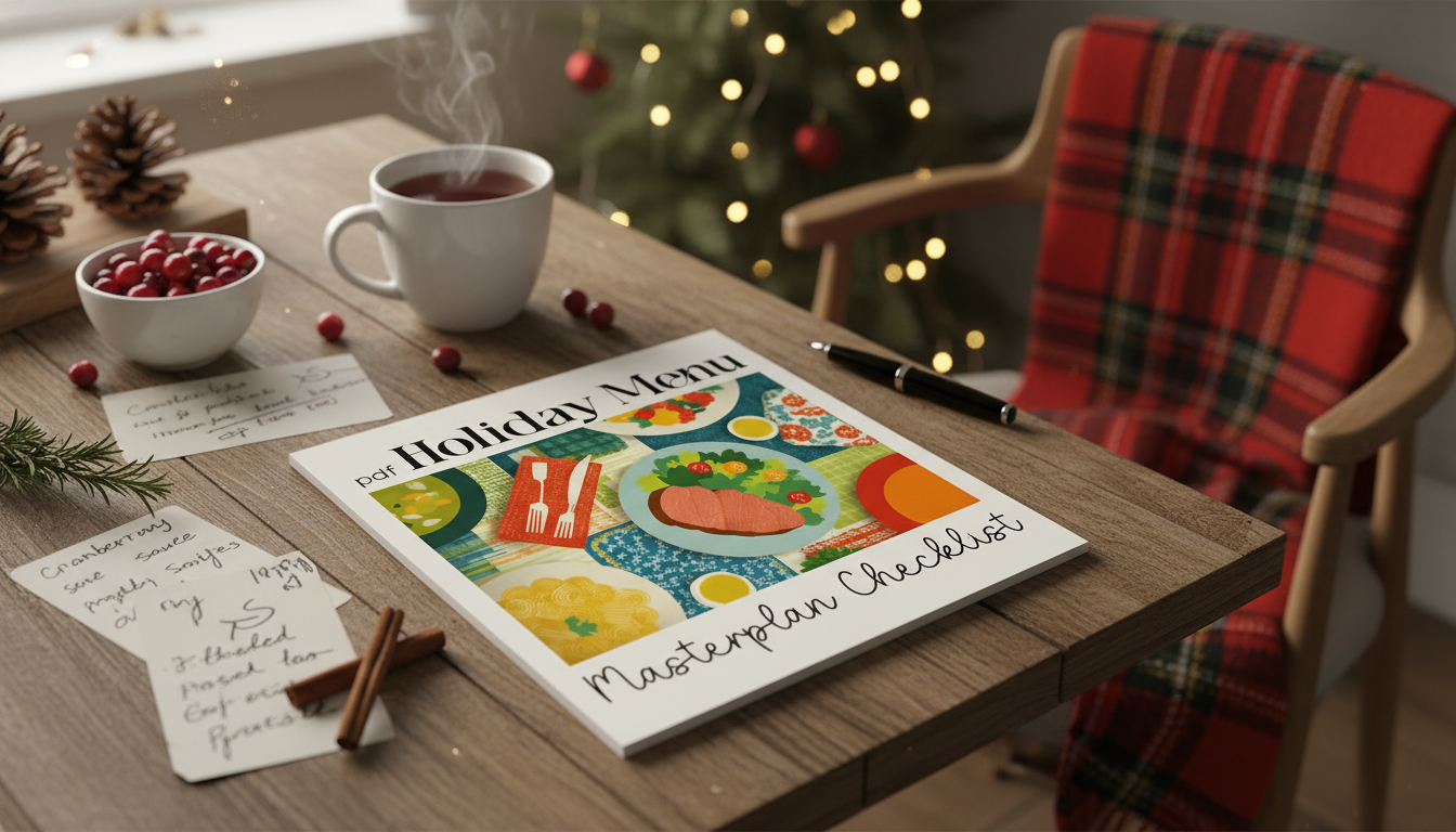 Holiday Menu Checklist: Printable Planner for Hosting