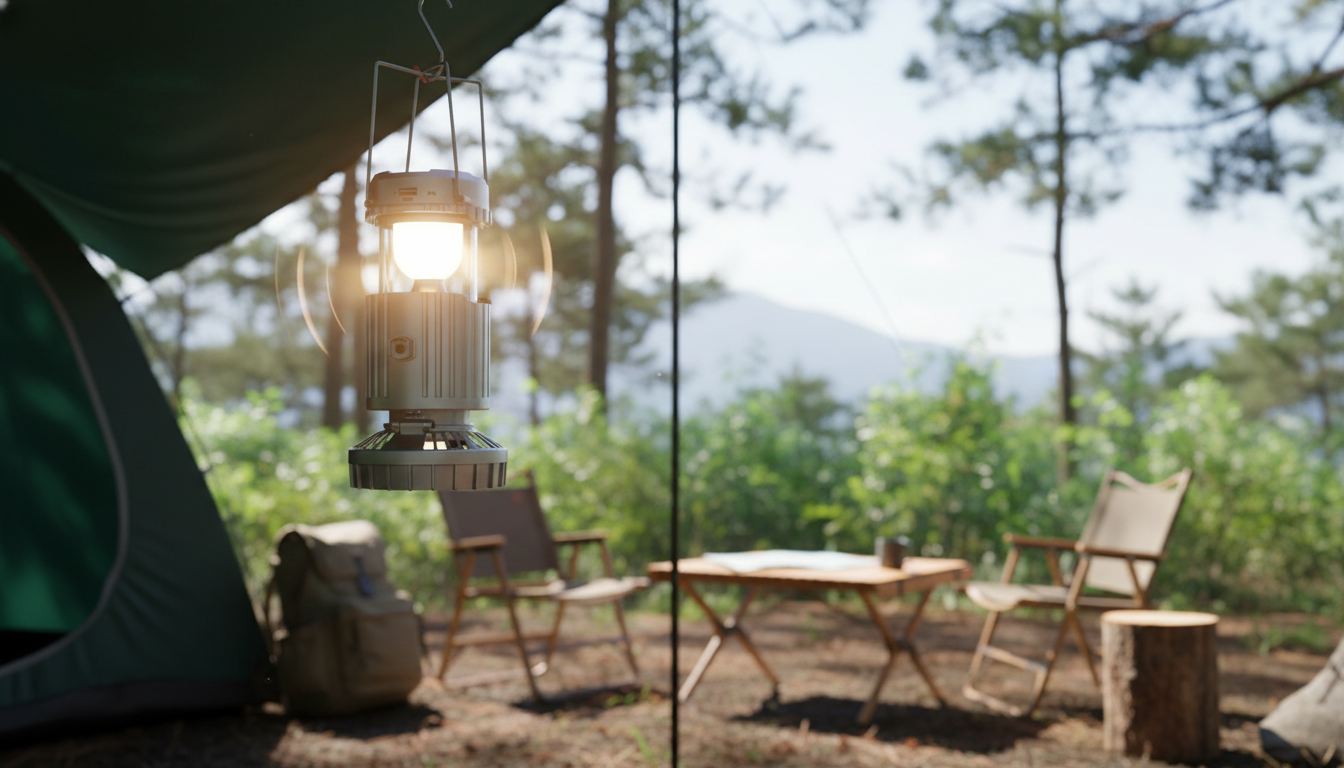 Solar Camping Light Fan: USB + Solar Rechargeable Guide