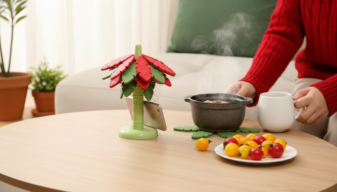 Tree-Shaped Silicone Trivets for Hot Pots & Dishes