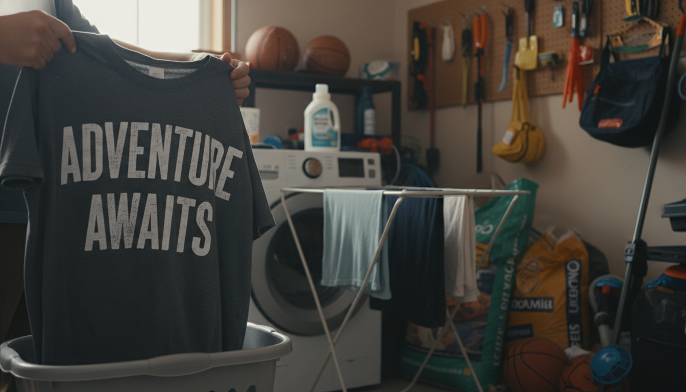 Wash & Dry Letter-Print Tees Without Cracks or Fade