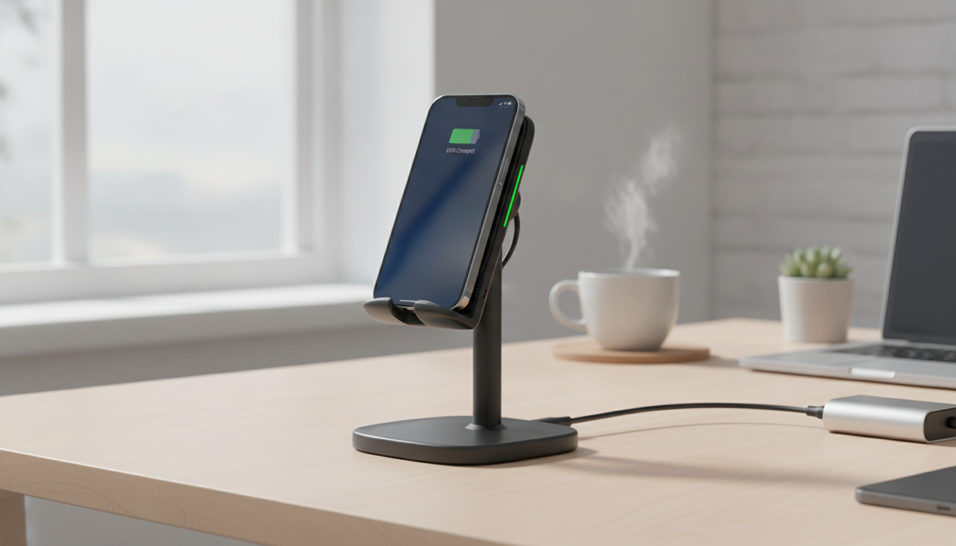 15W iPhone Wireless Charger Stand with Adjustable Holder
