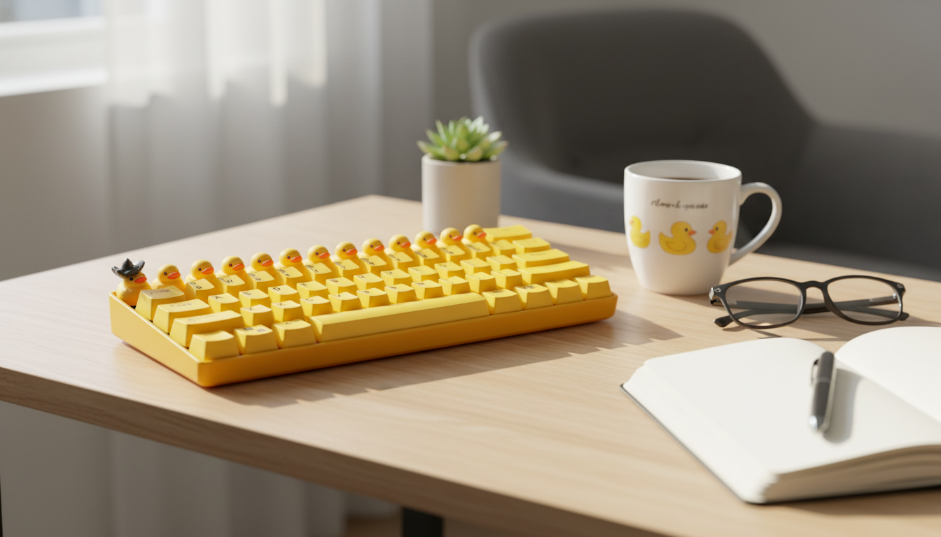 3D Duck Mechanical Keyboard: Switch Feel Meets Cute Style