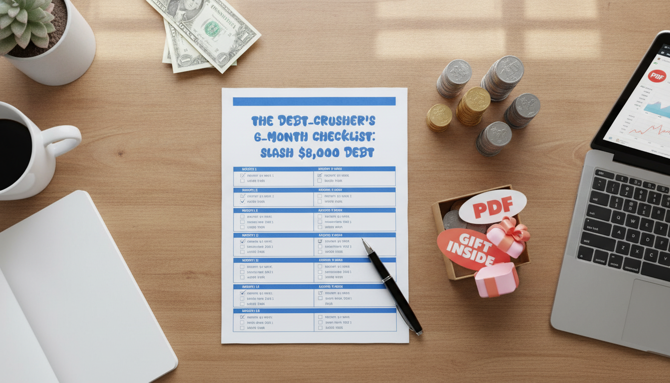 Pay Off $8,000 in 6 Months: Weekly Checklist Plan