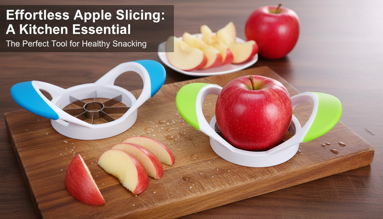 8-Blade Apple Slicer & Corer: Stainless, Non-Slip Grip