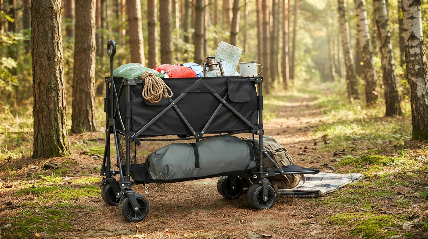Folding Outdoor Camping Cart: Smooth Hauls Anywhere