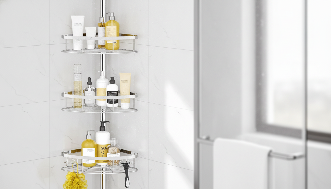 Rustproof Corner Shower Caddy: Adjustable Shelves That Fit