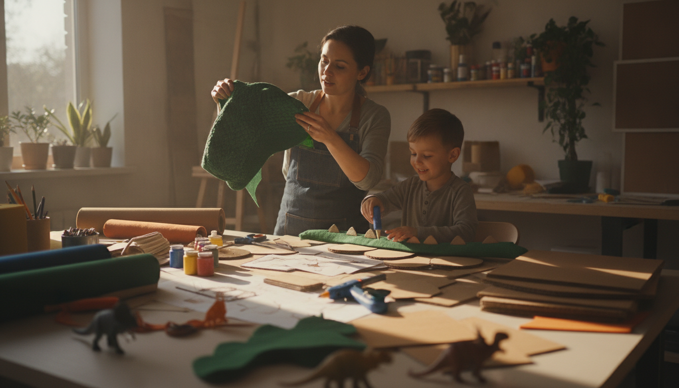 How to make a DIY dinosaur costume?