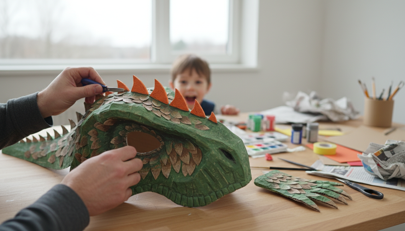 Fake Dinosaur DIY: Easy Costume, Mask, or Prop